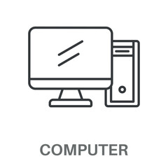 Simple computer device Design Icon, Simple Style Design Inspiration For Any Logos Interface And Purpose