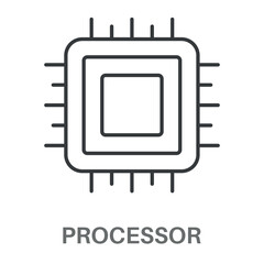 Simple Processor Design Icon, Simple Style Design Inspiration For Any Logos Interface And Purpose