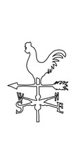 vector illustration of an rooster windmil
