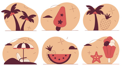 Naklejka premium set of funny cartoon character