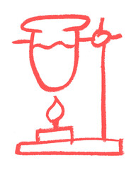 Boiling Test Tube Science Research Related Icon Crayon Chalk Doodle Drawing Vector