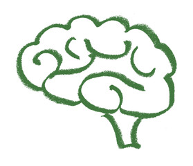 Brain Science Research Related Icon Crayon Chalk Doodle Drawing Vector