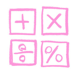 Mathematics Science Research Related Icon Crayon Chalk Doodle Drawing Vector