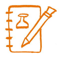 Notes Science Research Related Icon Crayon Chalk Doodle Drawing Vector