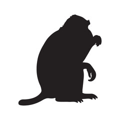 monkey silhouette vector. illustration EPS 10.
