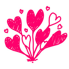 Pink Love Sketch Bouquet