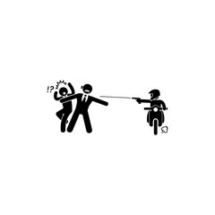 Bodyguard icon flat vector design. 
