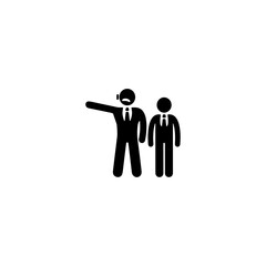 Bodyguard icon flat vector design. 
