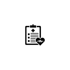 Health Check icon flat vector design. 