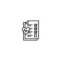 Health Check icon flat vector design. 