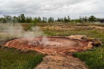 hot springs Thingvellir  national park Iceland