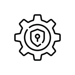 Visually appealing linear icon of security setting tools