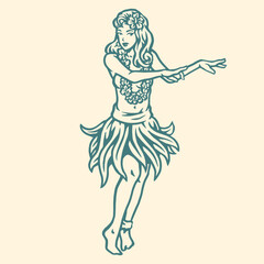 Hula dancer performing in traditional attire