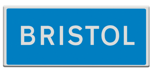 Road sign for Bristol..PNG file