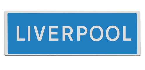 Road sign for Liverpool..PNG file