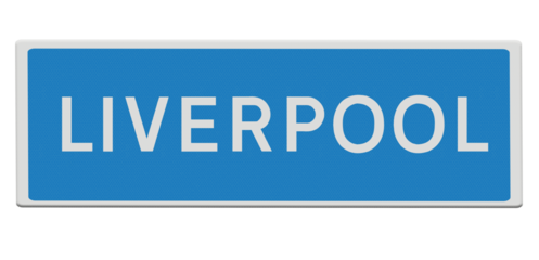Road sign for Liverpool..PNG file