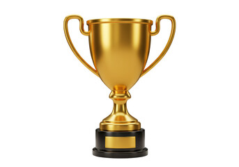 Isolated Golden Trophy Cup Symbolizing Victory
