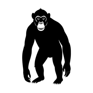 chimpanzee silhouette