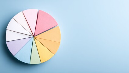 Fototapeta premium Colorful pie chart graphic design.