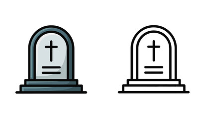 Obraz premium Tombstone Graphics Depicting Death, Mourning and Remembrance Grave Iconography
