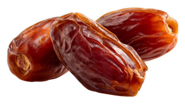 Fresh medjool dates on a transparent background for scrumptious snacks
