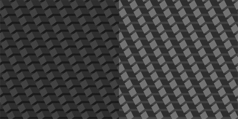 Cool New Monochrome Flat Seamless Abstract Geometric Vector Illustration Background Pattern Set