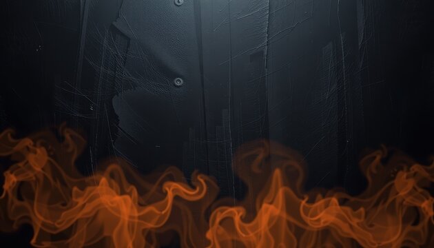 moody backdrop with deep black textures and faint orange mist for seasonal branding and halloween party visuals