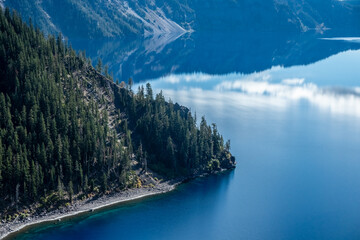 Lake view of the lake in the mountains