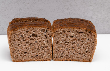 Traditional delicious brown sourdough rye bread