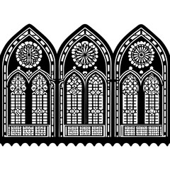 &ldquo;Gothic Stained Glass Windows &ndash; Historic Cathedral Architecture Vector Set&rdquo;