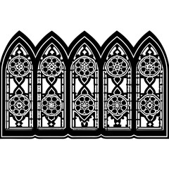 &ldquo;Gothic Stained Glass Windows &ndash; Historic Cathedral Architecture Vector Set&rdquo;
