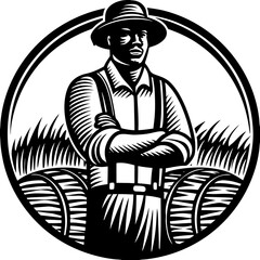 &ldquo;Retro Character Portraits &ndash; Vintage Worker and Gentleman Vector Illustration Set&rdquo;