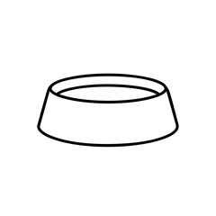  Pet water bowl icon for feeding apps, animal care and pet supply design