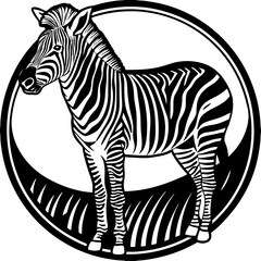 &ldquo;Black and White Vector Zebra Illustrations &ndash; Wildlife Silhouette Set&rdquo;