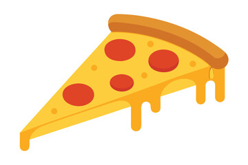 Pizza Slice with Pepperoni and Melted Cheese, a Delicious Treat for Pizza Lovers