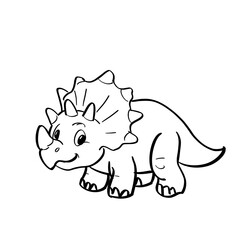 dinosaur Coloring Book Character Line Drawing