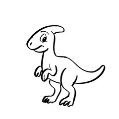 dinosaur Coloring Illustration for Kids