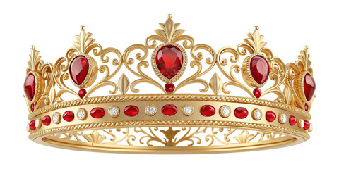 Elegant Luxury Gold and Red Royal Crown Isolated on Transparent Background
Golden Royal Crown with Red Velvet – High-Quality PNG on Transparent Background