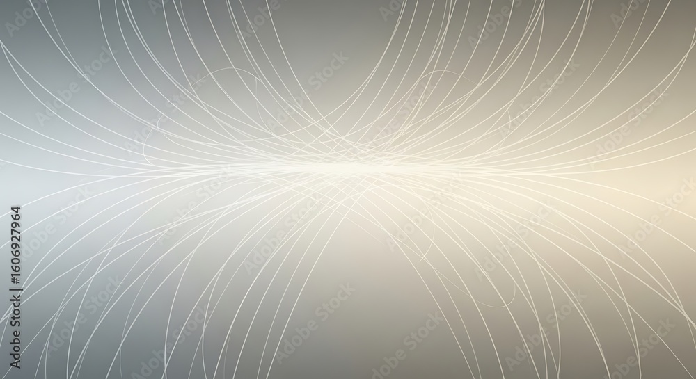 Poster Abstract background with intersecting white lines on a neutral gradient creating visual harmony