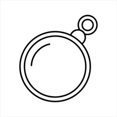 Traditional Pickleball Symbol Outline Vector