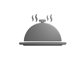Isolated Silver Restaurant Cloche for Gourmet Food Service