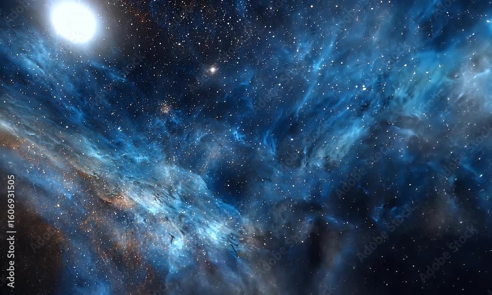 Canvas Prints deep space nebula with blue and dark cosmic clouds starry night sky background universe exploration 