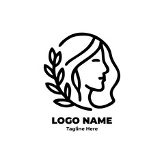 Elegant Vector Emblem for Sustainable Beauty and Holistic Wellness Branding
