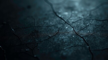 Close-up of dark rough black textured surface with irregular patterns and subtle lighting, 3d Illustrations.