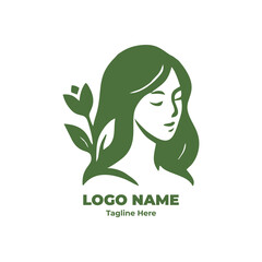 Sustainable Brand Identity Solution: Elegant Minimalist Vector Logo for Natural Beauty and Eco-Friendly Products