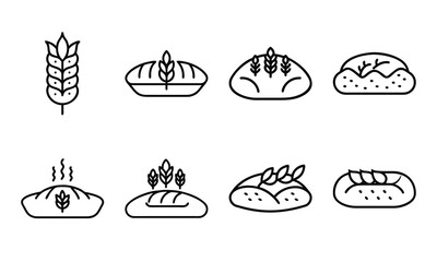 Fast Food Vector Icon Set of Burger, Pizza, French Fries, Hot Dog, Soda, Donut, Ice Cream, Flat Color Illustration for Restaurant Menu, Cafe, Sticker, Social Media, on White Background