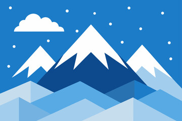 Fototapeta premium winter landscape vector illustration
