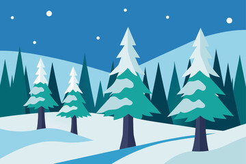Obraz premium winter forest landscape