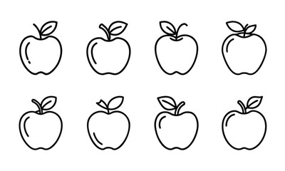 Fast Food Vector Icon Set of Burger, Pizza, French Fries, Hot Dog, Soda, Donut, Ice Cream, Flat Color Illustration for Restaurant Menu, Cafe, Sticker, Social Media, on White Background