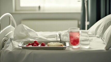 Hospital Tray with refreshments
